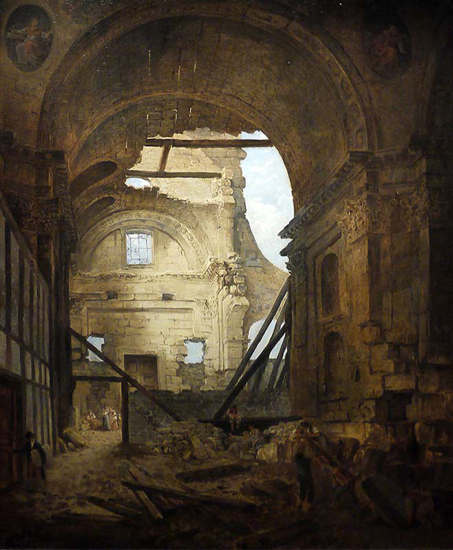 The Church of the Sorbonne in Ruins